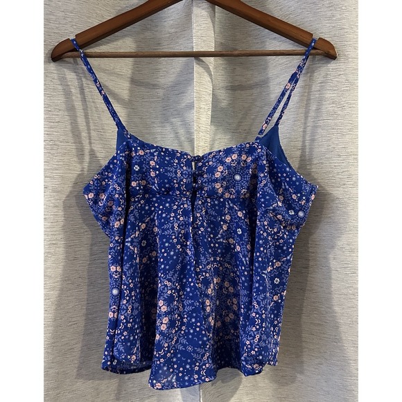 Vintage Y2K Charlotte Russe Floral Festival Flowy‎ Tank Top Size Medium USA - Picture 3 of 5